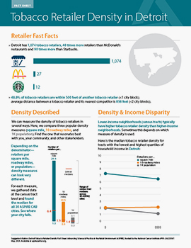 Cover of Detroit Retailer Density Fact Sheet