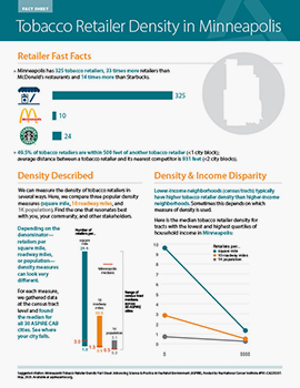 Cover of Minneapolis Retailer Density Fact Sheet