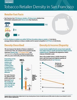 Cover of San Francisco Retailer Density Fact Sheet