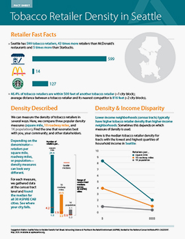 Cover of Seattle Retailer Density Fact Sheet