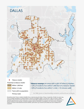 Tobacco Swamps Map Dallas