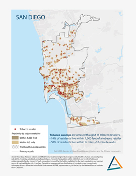 Tobacco Swamps Map San Diego